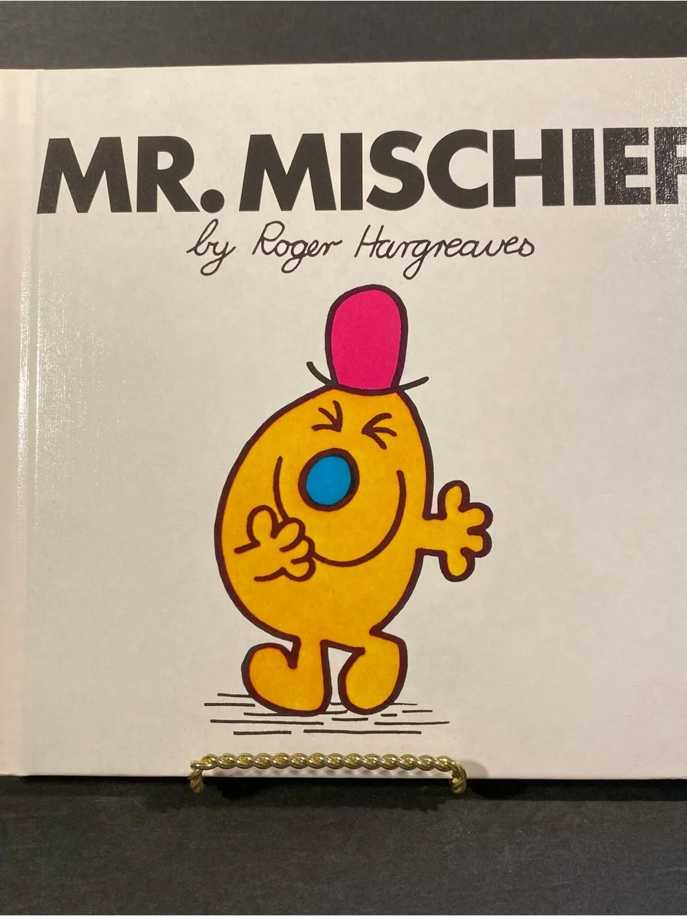 4 Vntg Roger Hargreaves Mr Men Hardcover Books Mr Skinny Fussy Quiet Mischief
